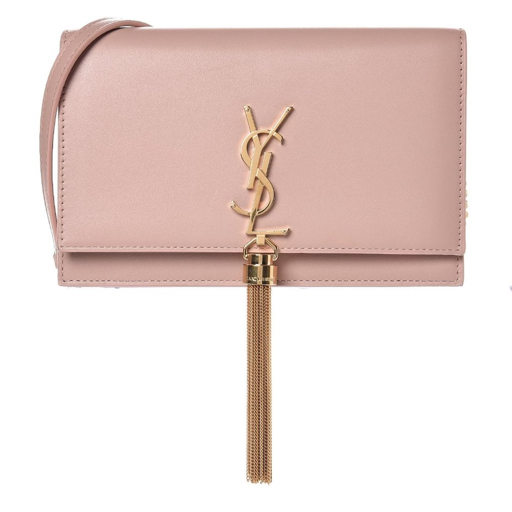Saint Laurent chain wallet bag pale pink